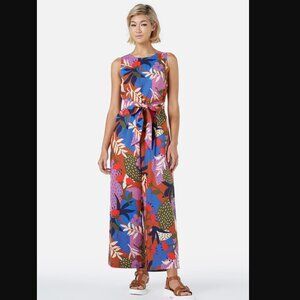 NWT Dangerfield Princess Highway Toni Floral Tropical Linen Jumpsuit size 10